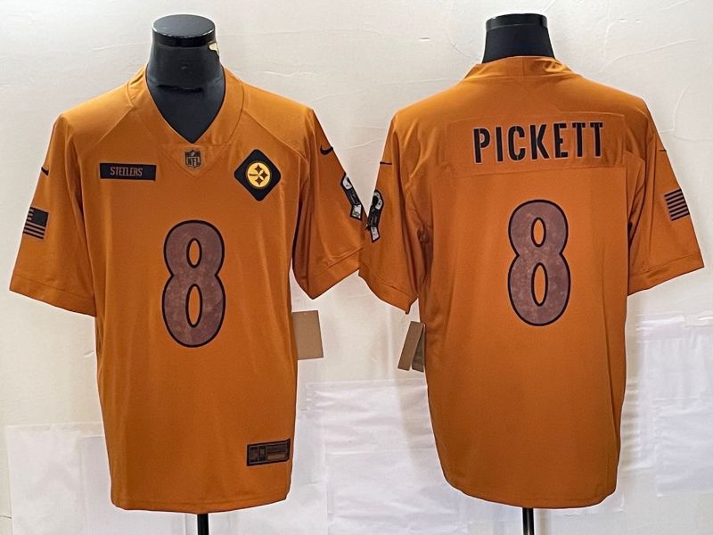 Men Pittsburgh Steelers #8 Pickett brown Nike 2023 Salute To Service Limited NFL Jersey